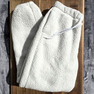 Gilly Hicks Sherpa Fleece Jogger Pants - Cream - Size M